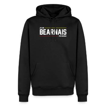 Je Suis Bearnais Pas Basque T-Shirt Cadeau Humour - Sweat à capuche Premium bio Homme - noir - Devant - Nico (187cm)