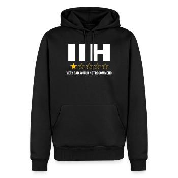 IIH Sehr Schlechter idiopathischer Hypertonie-Krieger - Männer Premium Bio Hoodie - Schwarz - Vorne - Nico (187cm)