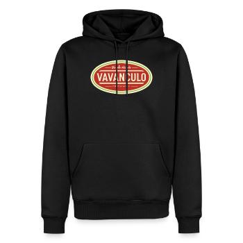 Vavanculo Etichetta Vintage Italiano - Männer Premium Bio Hoodie - Schwarz - Vorne - Nico (187cm)