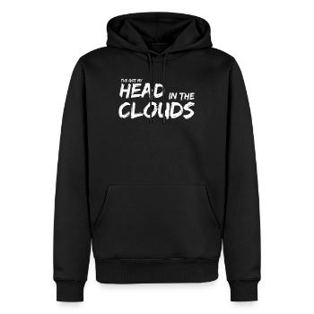 Head in the Clouds White by Daydreamers - Men’s Premium Organic Hoodie - black - Front - Nico (187cm)