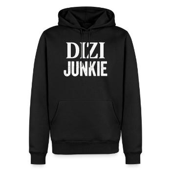 DIZI Junkie Turc Turc Dictons - Sweat à capuche Premium bio Homme - noir - Devant - Nico (187cm)