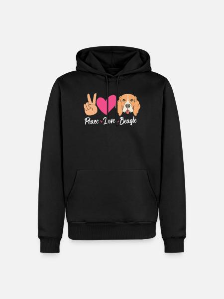 Beagle Mama Mutter Hundemama - Männer Premium Bio Hoodie - Schwarz