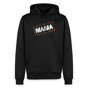 Maman - Sweat à capuche Premium bio Homme - noir - Devant - Nico (187cm)