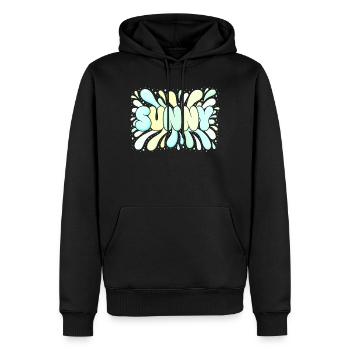 Bright Pastel Sun - Men’s Premium Organic Hoodie - black - Front - Nico (187cm)