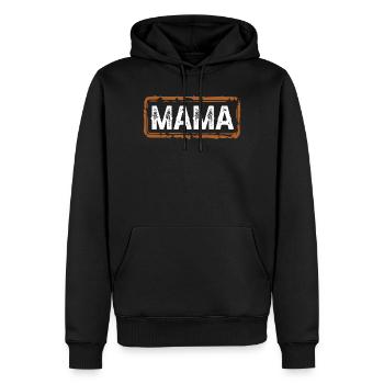 Maman - Sweat à capuche Premium bio Homme - noir - Devant - Nico (187cm)