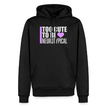 Too Cute To Be Neurotypical Lustig Autismus Logo - Männer Premium Bio Hoodie - Schwarz - Vorne - Nico (187cm)