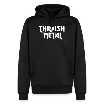 Thrash Metal Logo - Men’s Premium Organic Hoodie - black - Front - Nico (187cm)
