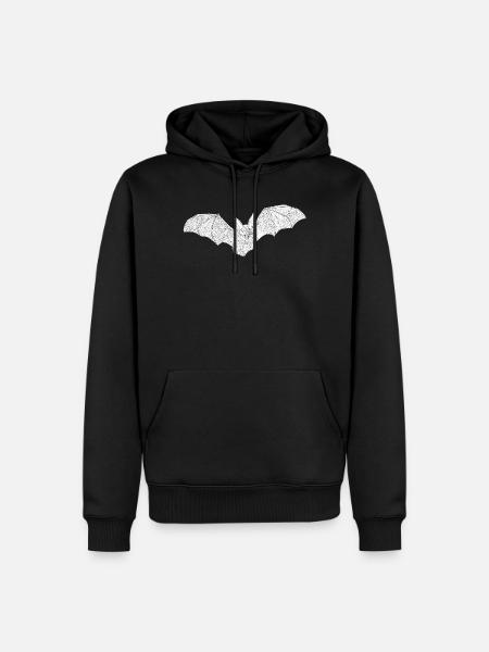 Bat night flight as an illustration - Men’s Premium Organic Hoodie - black