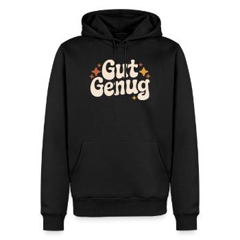 Assez bon amour de soi, je suis assez bon pour l’estime de moi - Sweat à capuche Premium bio Homme - noir - Devant - Nico (187cm)