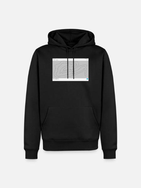 Fließende Konturen Linienkunst - Männer Premium Bio Hoodie - Schwarz