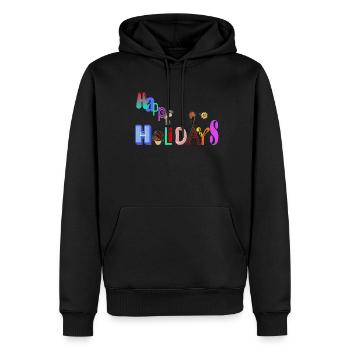 Joyeuses Fêtes - Sweat à capuche Premium bio Homme - noir - Devant - Nico (187cm)