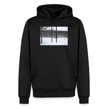 Winter Solitude - Men’s Premium Organic Hoodie - black - Front - Nico (187cm)