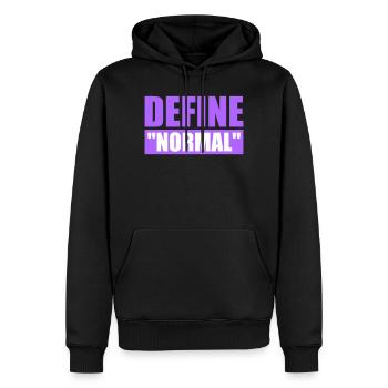 Define Normal Lustig Sarkastisch Definition Grafik - Männer Premium Bio Hoodie - Schwarz - Vorne - Nico (187cm)