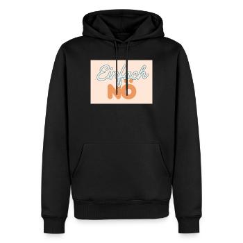 Juste non - Sweat à capuche Premium bio Homme - noir - Devant - Nico (187cm)