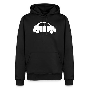 Cadeau du permis de conduire automobile - Sweat à capuche Premium bio Homme - noir - Devant - Nico (187cm)