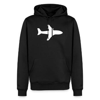 Flugzeug Reise Flugreise Geschenk - Männer Premium Bio Hoodie - Schwarz - Vorne - Nico (187cm)