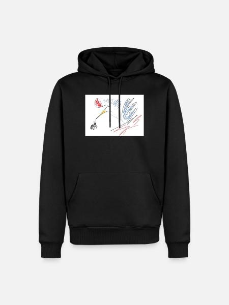Regarde juste là ! - Sweat à capuche Premium bio Homme - noir