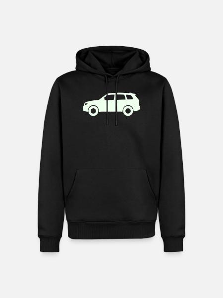 Silhouette de voiture pastel - Sweat à capuche Premium bio Homme - noir