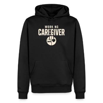 Arbeitender Pflegekraft Familienpflegekraft - Männer Premium Bio Hoodie - Schwarz - Vorne - Nico (187cm)