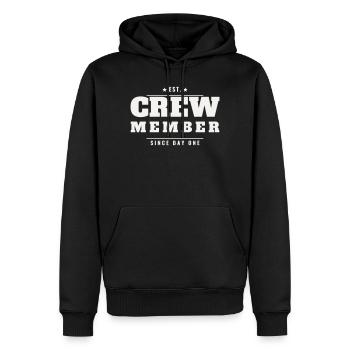 Crew Member Vintage Est Retro Team Staff Event - Männer Premium Bio Hoodie - Schwarz - Vorne - Nico (187cm)