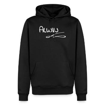 Cadeau pour Alwin - Sweat à capuche Premium bio Homme - noir - Devant - Nico (187cm)