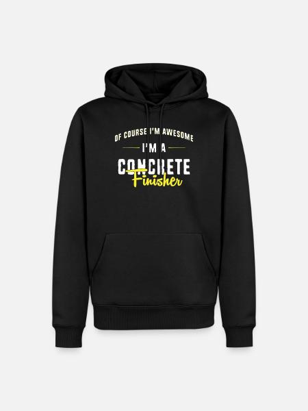 Concrete Concrete Paver Concrete Mixer - Men’s Premium Organic Hoodie - black