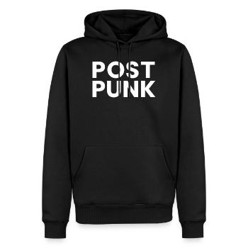 Post punk - Sweat à capuche Premium bio Homme - noir - Devant - Nico (187cm)