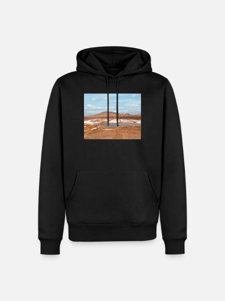 Parcelles de sel du désert - Sweat à capuche Premium bio Homme - noir