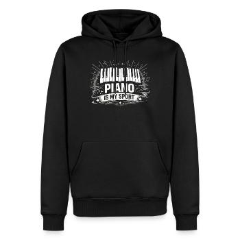Lustiges Klaviergeschenk für Pianist und Lehrer - Männer Premium Bio Hoodie - Schwarz - Vorne - Nico (187cm)