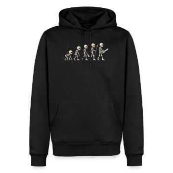 Skeleton Evolution - Funny Halloween Gift - Men’s Premium Organic Hoodie - black - Front - Nico (187cm)