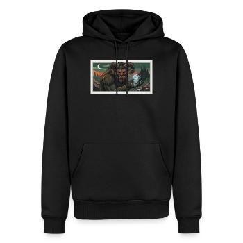 beast with a frozen heart - Männer Premium Bio Hoodie - Schwarz - Vorne - Nico (187cm)