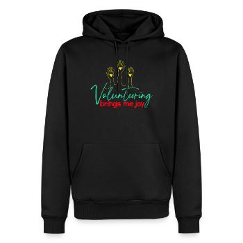 Volunteer Appreciation Brings Me Joy Volunteer - Men’s Premium Organic Hoodie - black - Front - Nico (187cm)