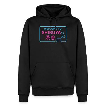 Welcome to Shibuya - Sweat à capuche Premium bio Homme - noir - Devant - Nico (187cm)