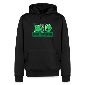 Doom Scrolling - Men’s Premium Organic Hoodie - black - Front - Nico (187cm)