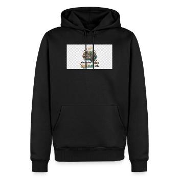 Ich denke also spinn ich Gehirnwerk - Männer Premium Bio Hoodie - Schwarz - Vorne - Nico (187cm)