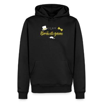 Team Bräutigam - Männer Premium Bio Hoodie - Schwarz - Vorne - Nico (187cm)