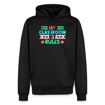 Pre K Teacher Classroom My Rules Kindergarten - Männer Premium Bio Hoodie - Schwarz - Vorne - Nico (187cm)