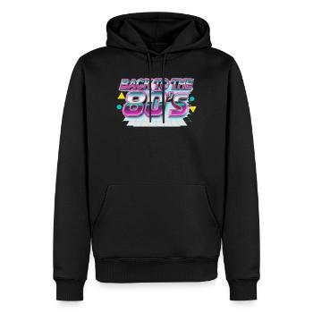 Back to the 80s Neon Retro - Männer Premium Bio Hoodie - Schwarz - Vorne - Nico (187cm)