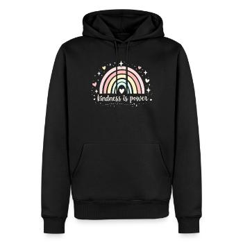 La gentillesse est un pouvoir Don inspirant pour un travailleur social - Sweat à capuche Premium bio Homme - noir - Devant - Nico (187cm)