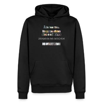 Passion du Métier Bancaire Collage - Sweat à capuche Premium bio Homme - noir - Devant - Nico (187cm)