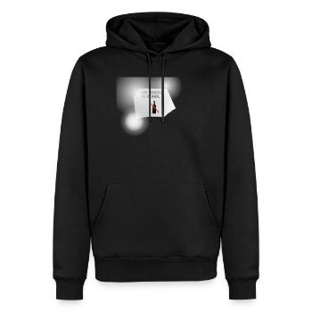 Nie Wieder Alkohol Flaschen-Symbol - Männer Premium Bio Hoodie - Schwarz - Vorne - Nico (187cm)