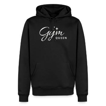 Scénario de Gym Queen Gym Gym féminin Entraînement féminin - Sweat à capuche Premium bio Homme - noir - Devant - Nico (187cm)