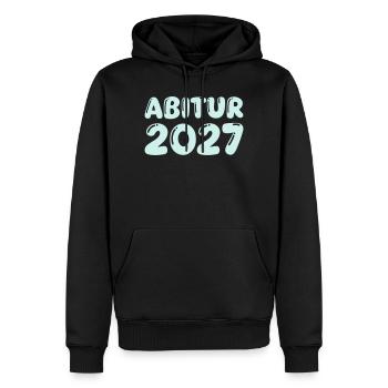 abitur_2027 - Männer Premium Bio Hoodie - Schwarz - Vorne - Nico (187cm)