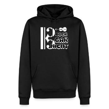 Alto - clé de fa ou pas du tout - Sweat à capuche Premium bio Homme - noir - Devant - Nico (187cm)
