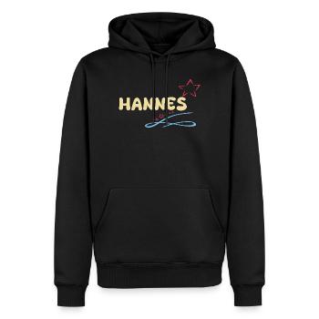 Stars Hannes - Men’s Premium Organic Hoodie - black - Front - Nico (187cm)
