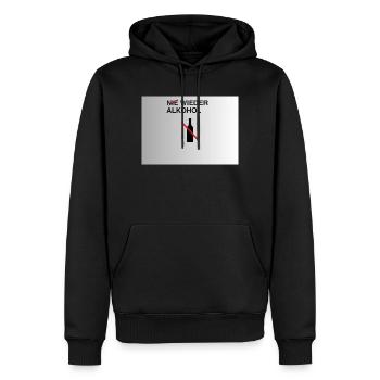 Nie Wieder Alkohol – Alkoholfrei - Männer Premium Bio Hoodie - Schwarz - Vorne - Nico (187cm)