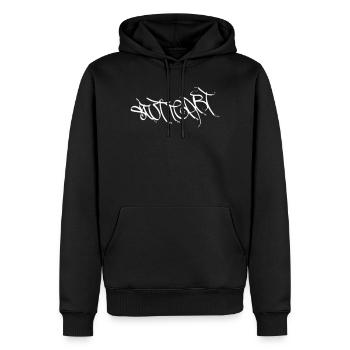 Style de graffiti urbain à Stuttgart - Sweat à capuche Premium bio Homme - noir - Devant - Nico (187cm)