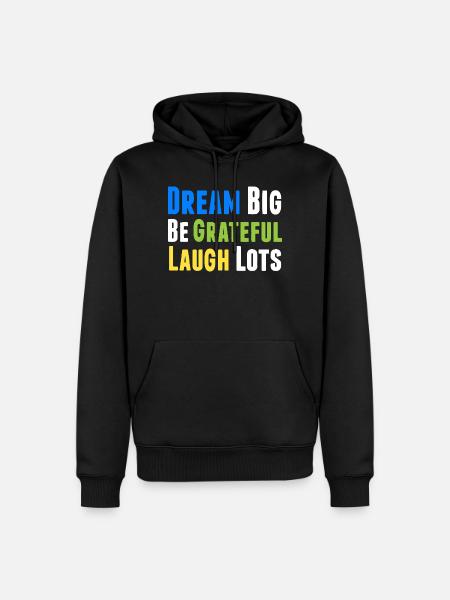 Positive Thinking Inspirational Motivational - Men’s Premium Organic Hoodie - black