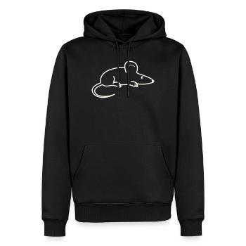 mouse animal - Men’s Premium Organic Hoodie - black - Front - Nico (187cm)