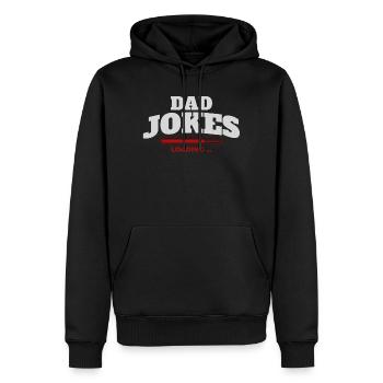 DadWitze Ladebalken - Männer Premium Bio Hoodie - Schwarz - Vorne - Nico (187cm)